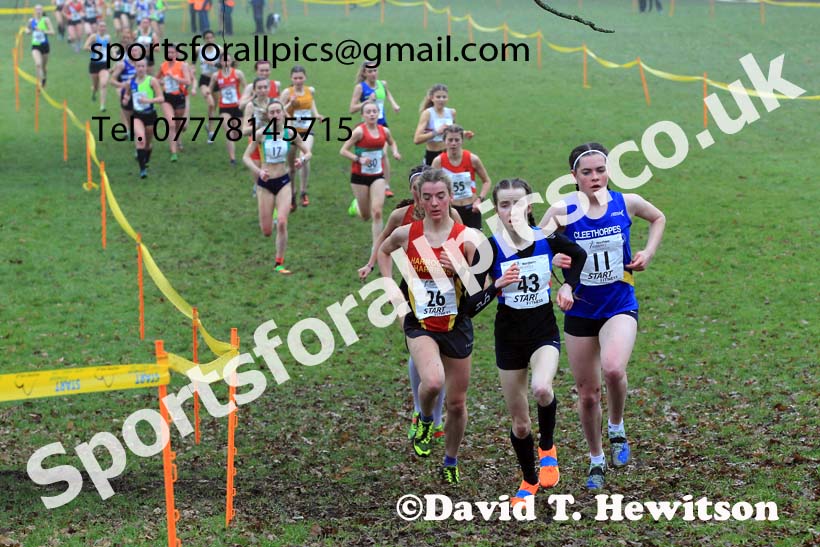 Junior Womens 2023 Northern Cross Country Champs., Witton Park, Blackburn. Photo: David T. Hewitson/Sports for All Pics